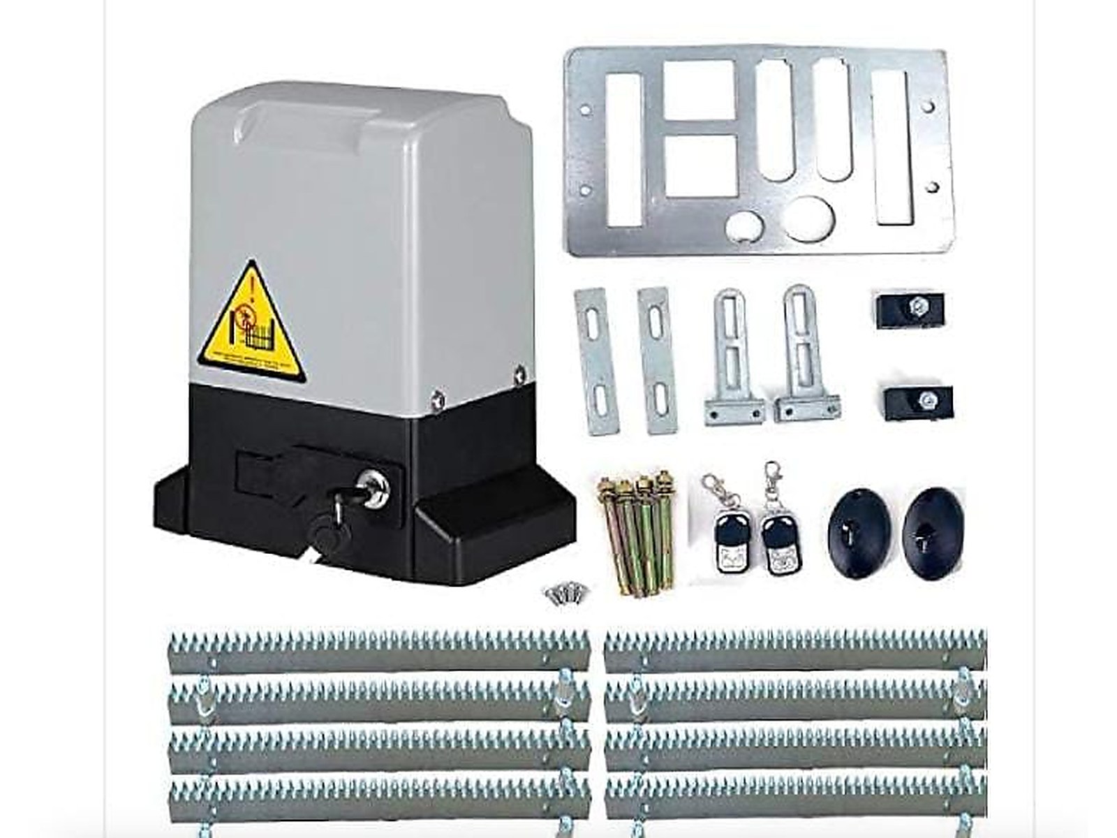 Gate motor installation project: complete kit and accessories