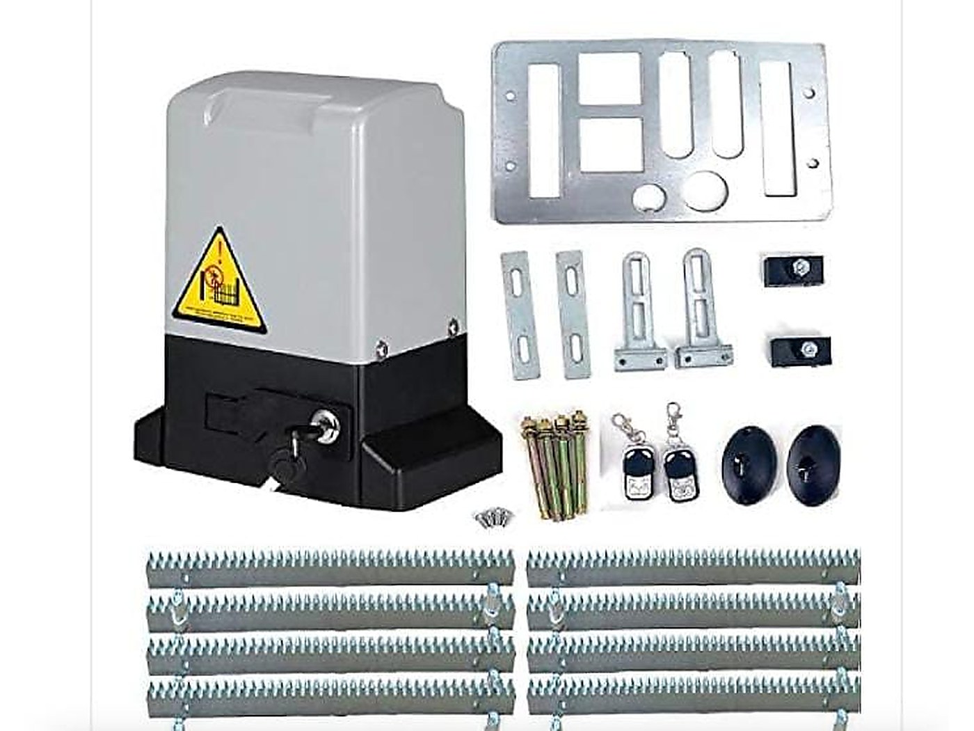 Gate motor automation kit installation for sliding gate